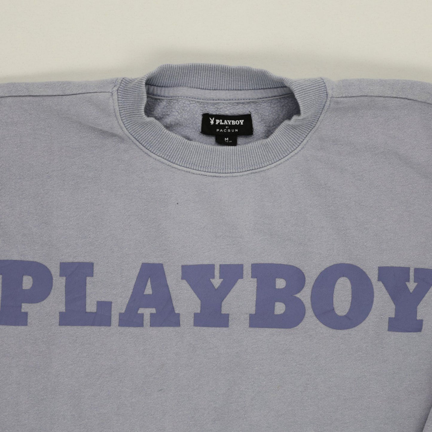Playboy Grey Crewneck Sweatshirt for Men Size Medium Cotton Blend