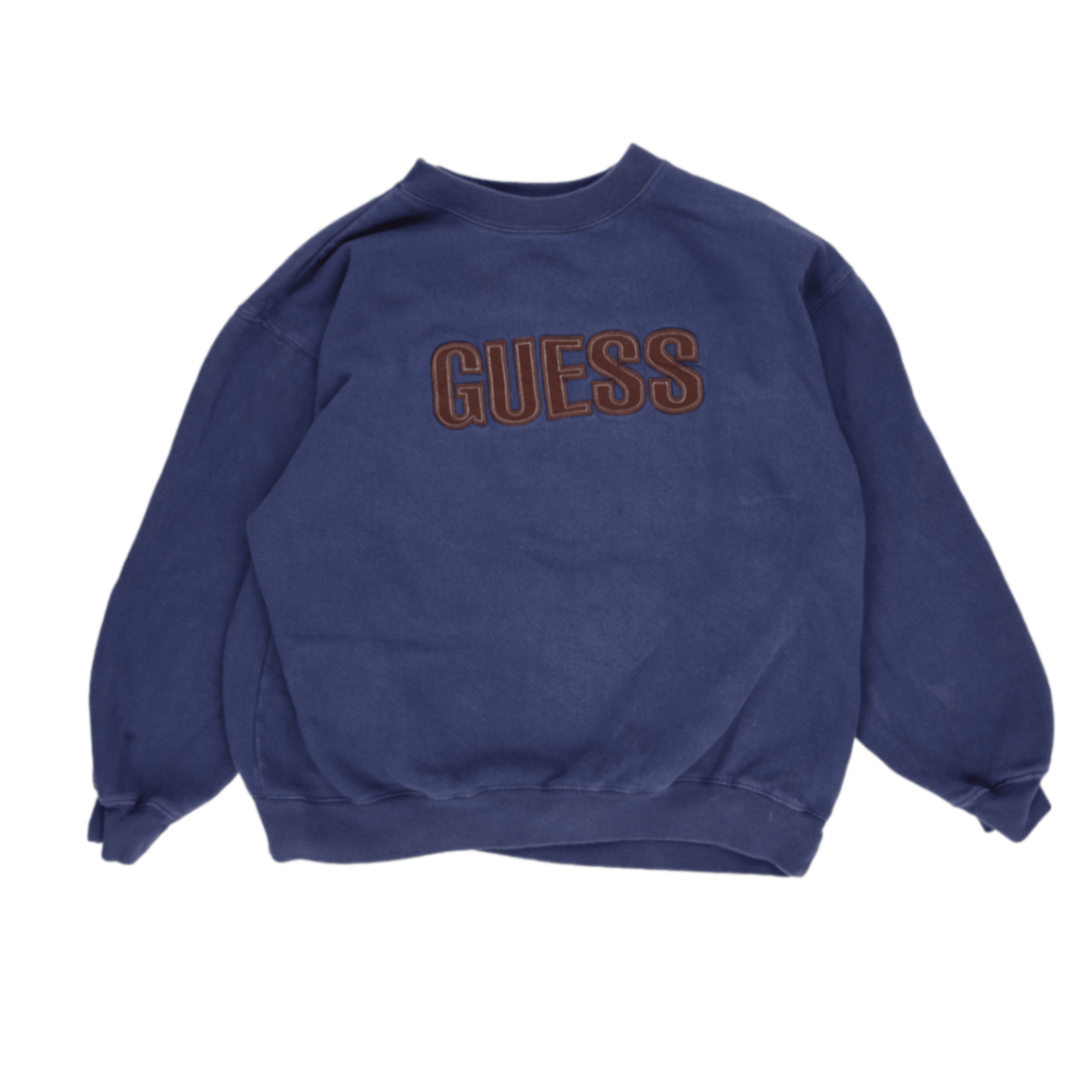 Guess Vintage Blue Crew Neck Sweatshirt Men's Size Large Cotton Blend