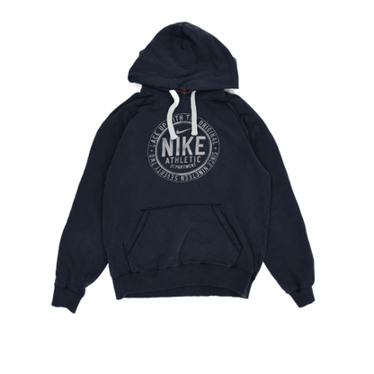 Nike Vintage Athletic Dept Navy Blue Pullover Hoodie Men Medium Cotton Blend