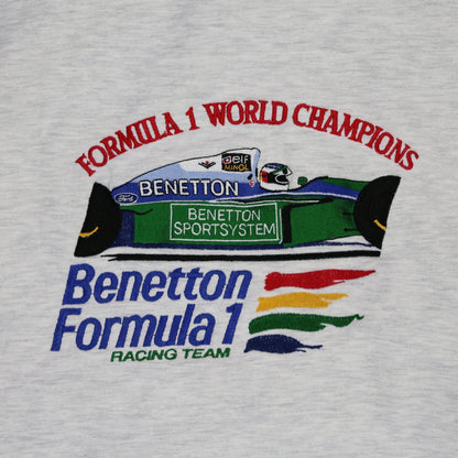 Speedgear Vintage Benetton Formula 1 Grey Crewneck Sweatshirt Large Cotton Blend