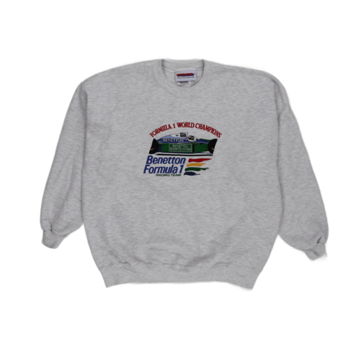 Speedgear Vintage Benetton Formula 1 Grey Crewneck Sweatshirt Large Cotton Blend