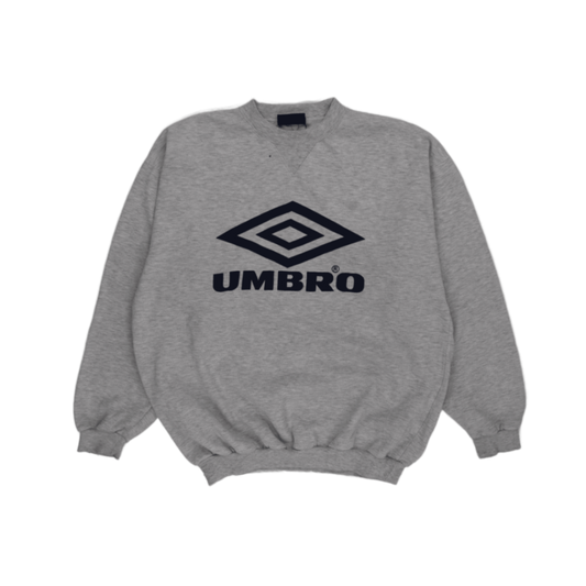 Umbro Vintage Grey Crew Neck Sweatshirt XL Cotton Blend Men's Activewear