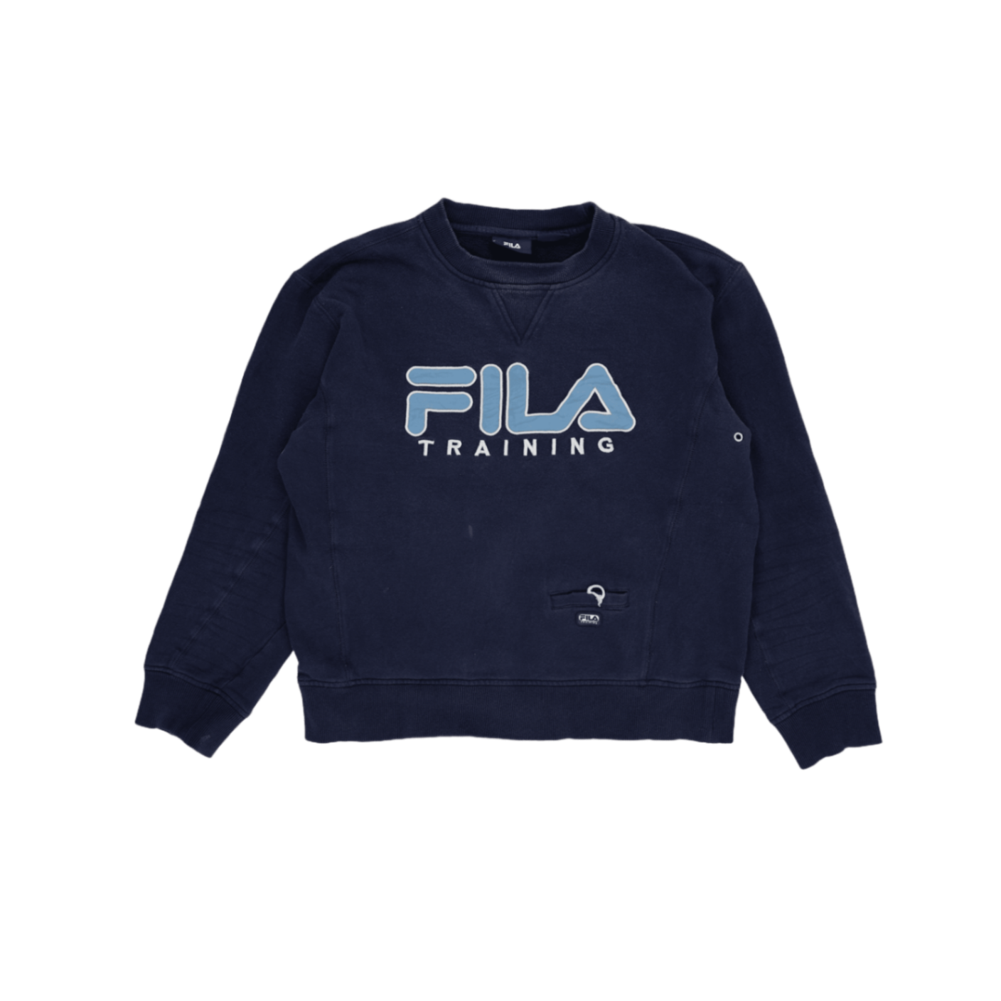 Fila Training Navy Sweatshirt Men's Medium Crew Neck Cotton Blend Vintage Casual