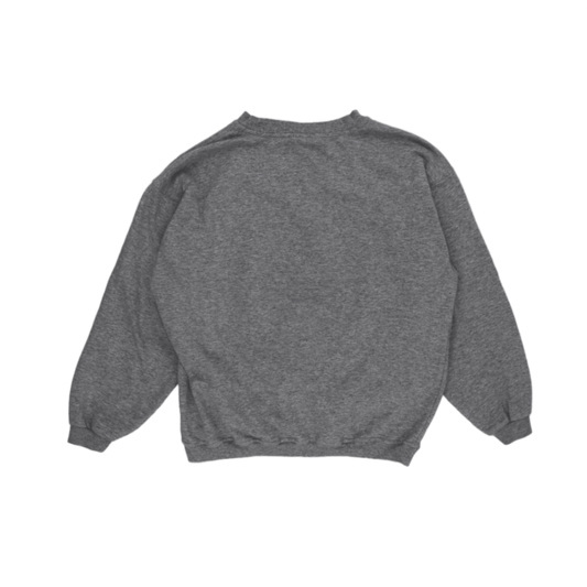 Reebok Vintage Grey Crew Neck Pullover Sweatshirt Large Cotton Blend