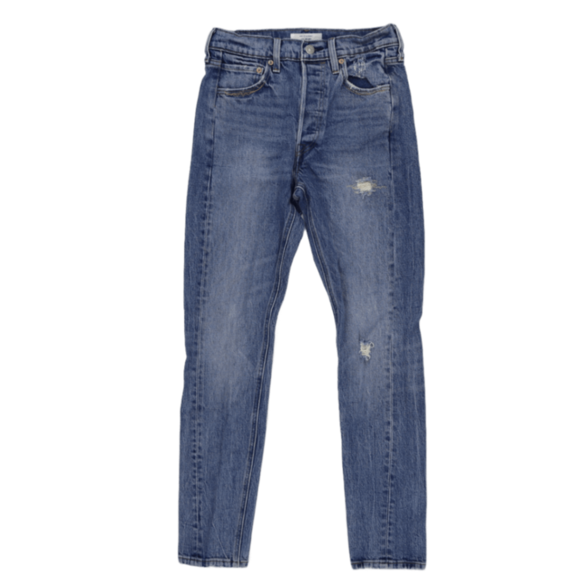 Levi's Altered 501 Skinny Fit Jeans Light Blue W26 L30 100 Cotton Vintage