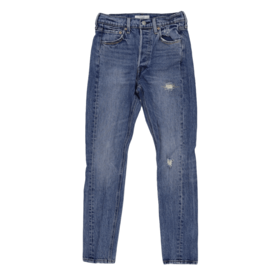 Levi's Altered 501 Skinny Fit Jeans Light Blue W26 L30 100 Cotton Vintage