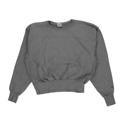 Champion Reverse Weave Grey Crewneck Sweatshirt Large Cotton Blend Vintage