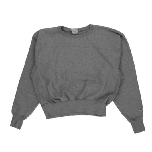 Champion Reverse Weave Grey Crewneck Sweatshirt Large Cotton Blend Vintage