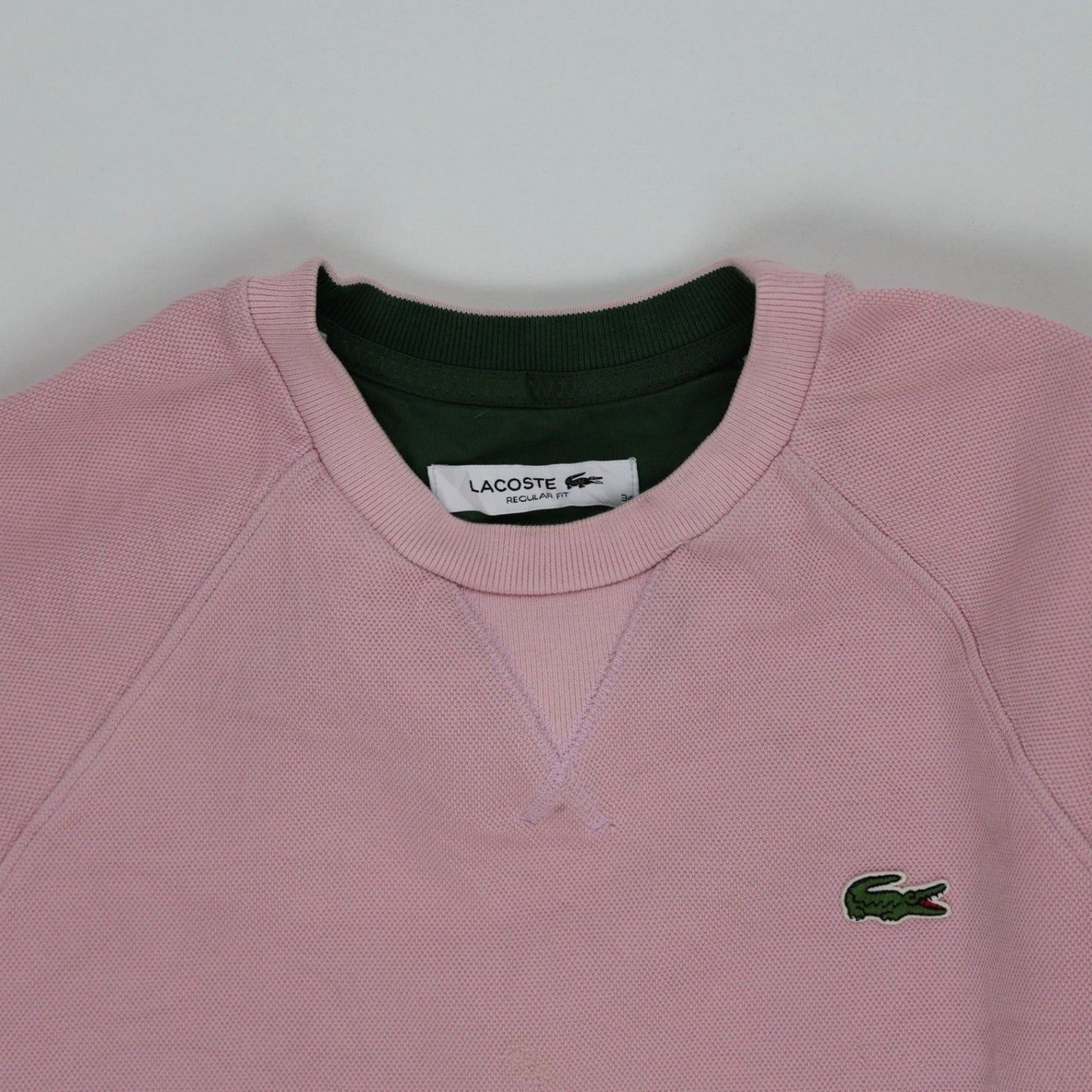 Lacoste Crew Neck Sweatshirt Pink Large Cotton Casual Men
