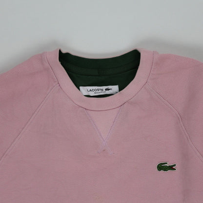 Lacoste Crew Neck Sweatshirt Pink Large Cotton Casual Men