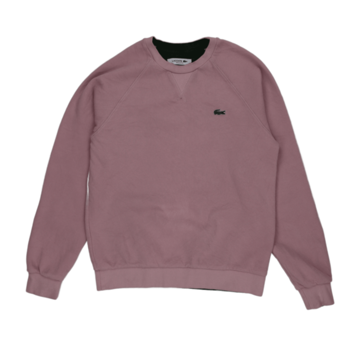 Lacoste Crew Neck Sweatshirt Pink Large Cotton Casual Men