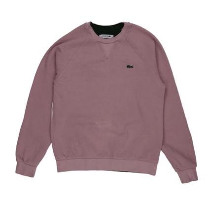 Lacoste Crew Neck Sweatshirt Pink Large Cotton Casual Men