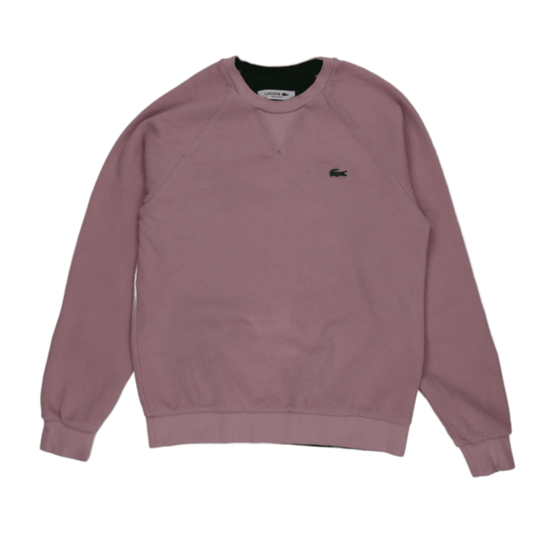 Lacoste Crew Neck Sweatshirt Pink Large Cotton Casual Men