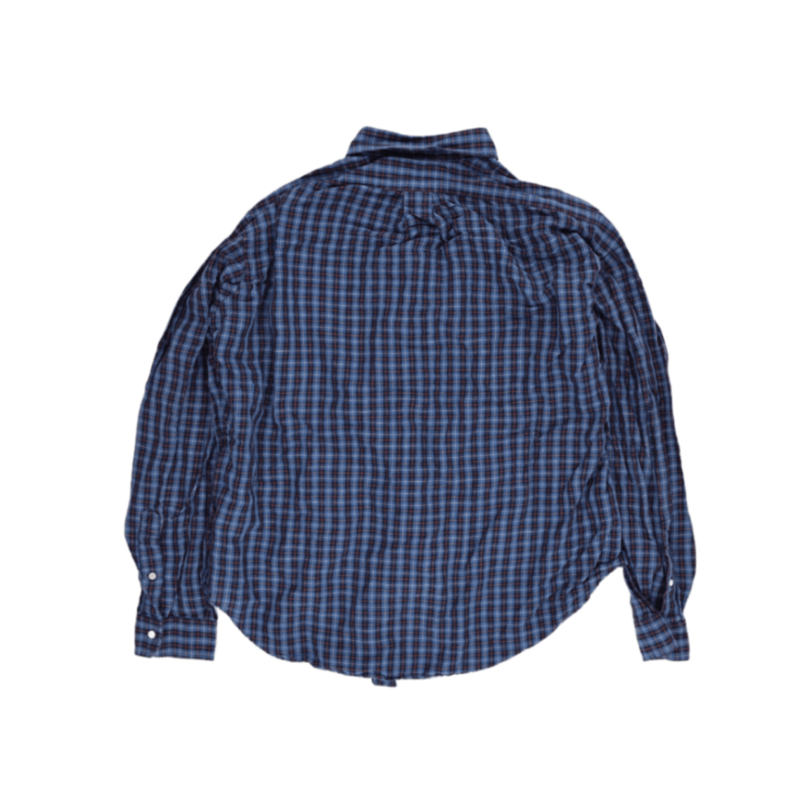 Ralph Lauren Classic Fit Blue Check Long Sleeve Shirt XL Cotton