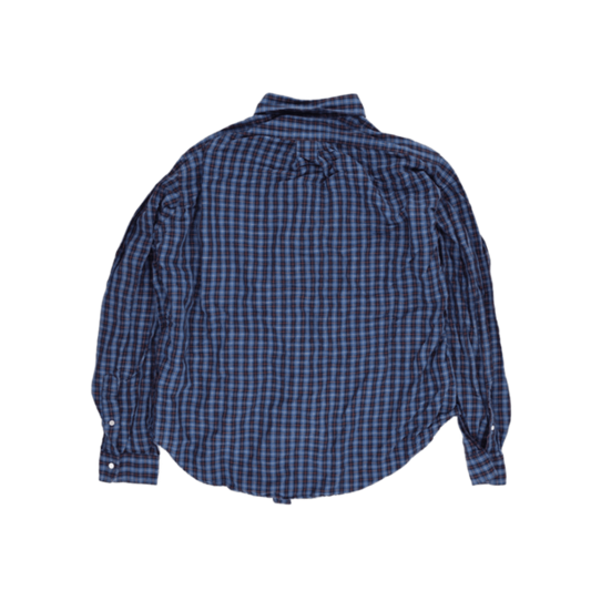 Ralph Lauren Classic Fit Blue Check Long Sleeve Shirt XL Cotton