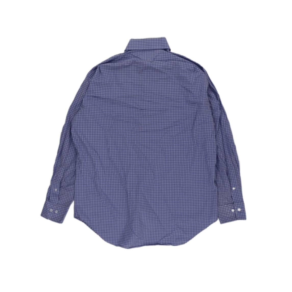 Ralph Lauren Polo Regent Classic Fit Long Sleeve Shirt Blue Checked Size 16.5 Large Cotton