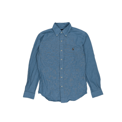 Ralph Lauren Slim Fit Stretch Oxford Shirt Light Blue Small Cotton Blend