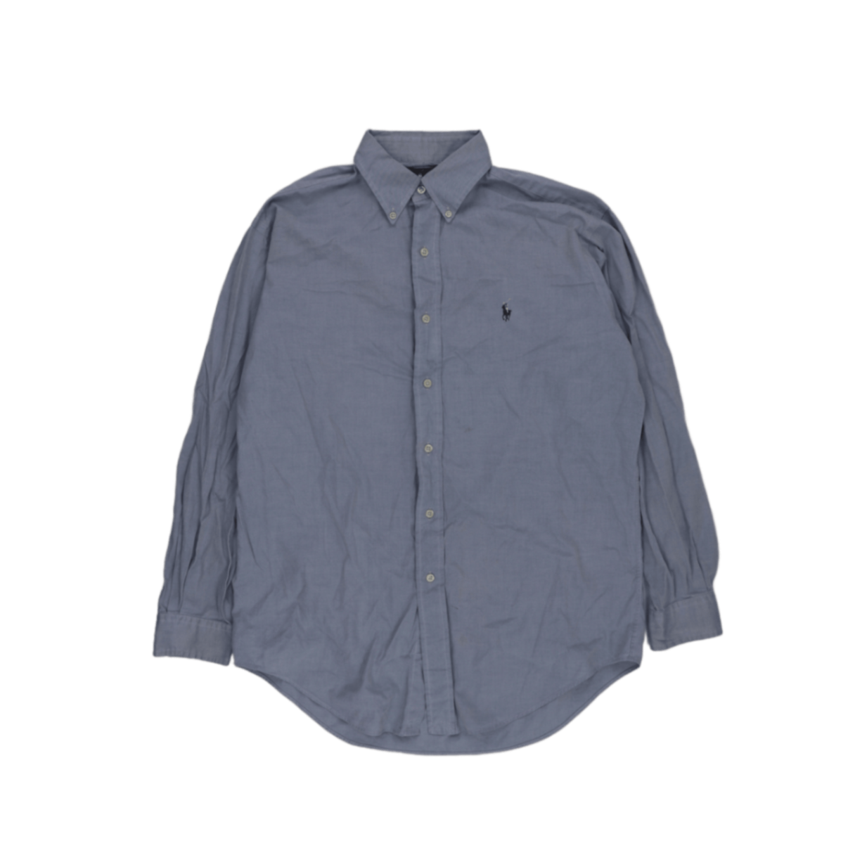 Ralph Lauren Yarmouth Oxford Shirt for Men Blue Size 15.5 Large Cotton Long Sleeve Collared