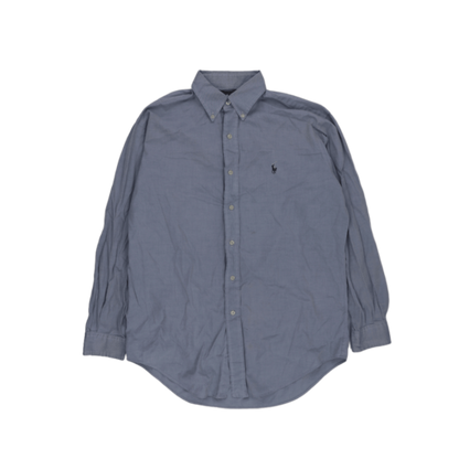 Ralph Lauren Yarmouth Oxford Shirt for Men Blue Size 15.5 Large Cotton Long Sleeve Collared