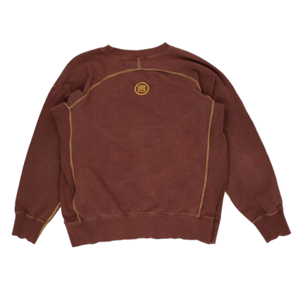 Nike Brown Crew Neck Sweatshirt Men Size L Cotton Used Good Condition