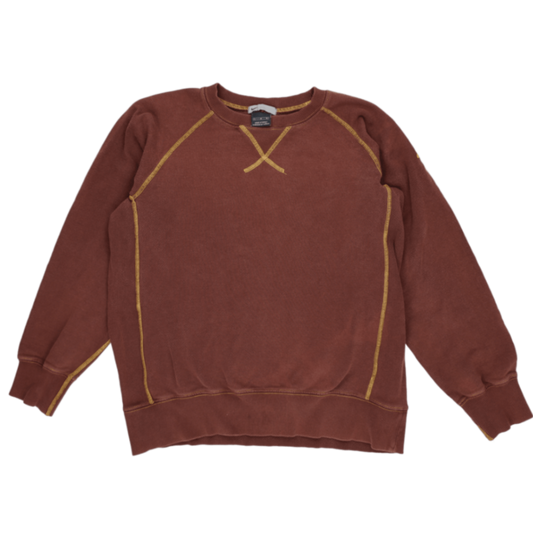 Nike Brown Crew Neck Sweatshirt Men Size L Cotton Used Good Condition