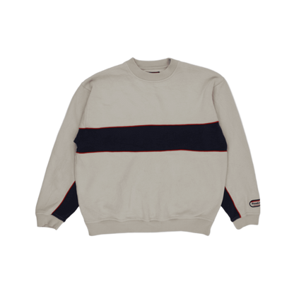 Reebok Vintage Crewneck Sweatshirt Beige Unisex Size M Cotton Blend Athletic Department