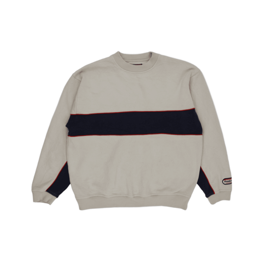 Reebok Vintage Crewneck Sweatshirt Beige Unisex Size M Cotton Blend Athletic Department