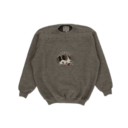 PROJECT by Setball Vintage Grey Wool Blend Crew Neck Sweatshirt Unisex Size M